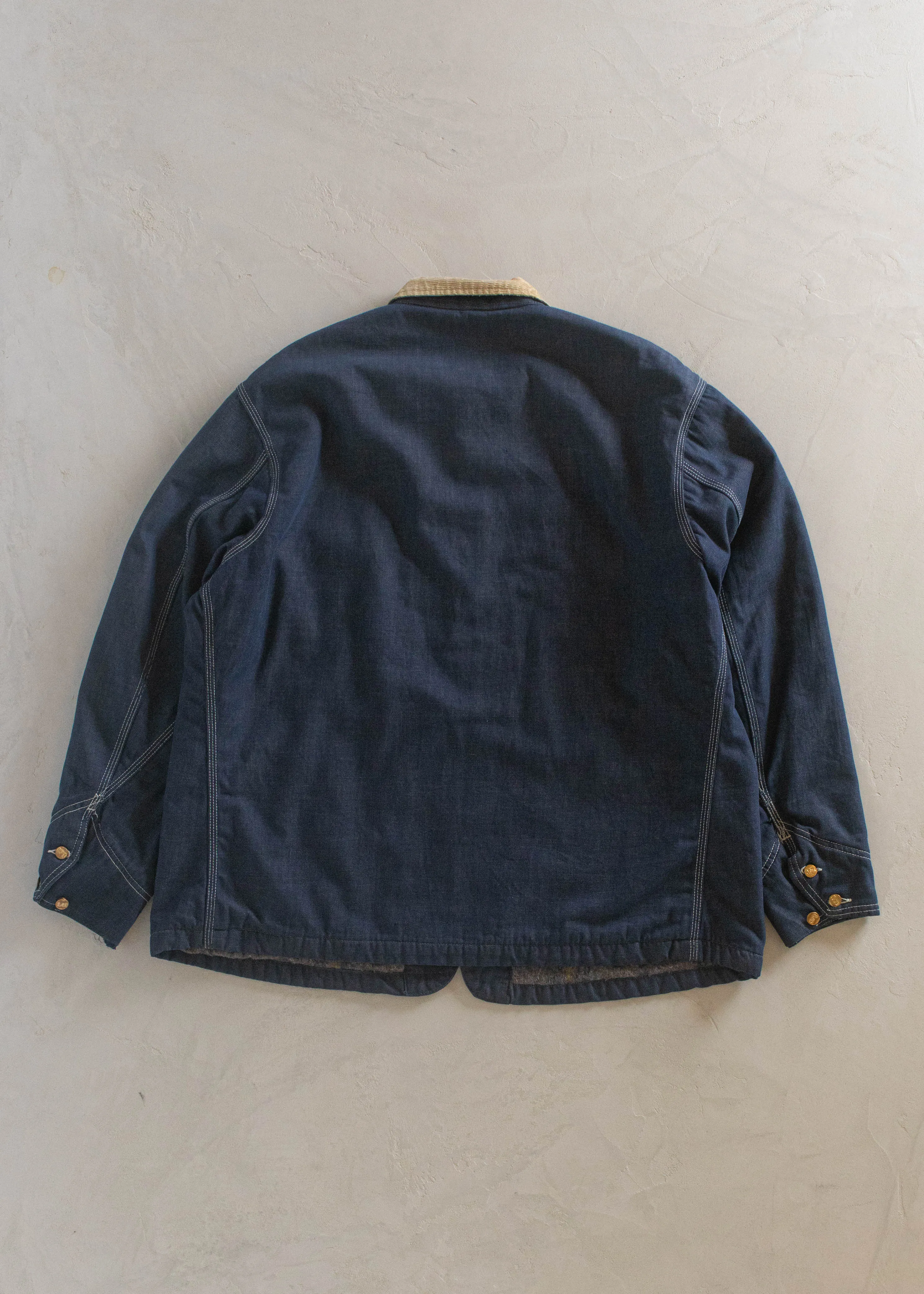 1970s Lee Blanket Lined Denim Chore Coat Size XL/2XL