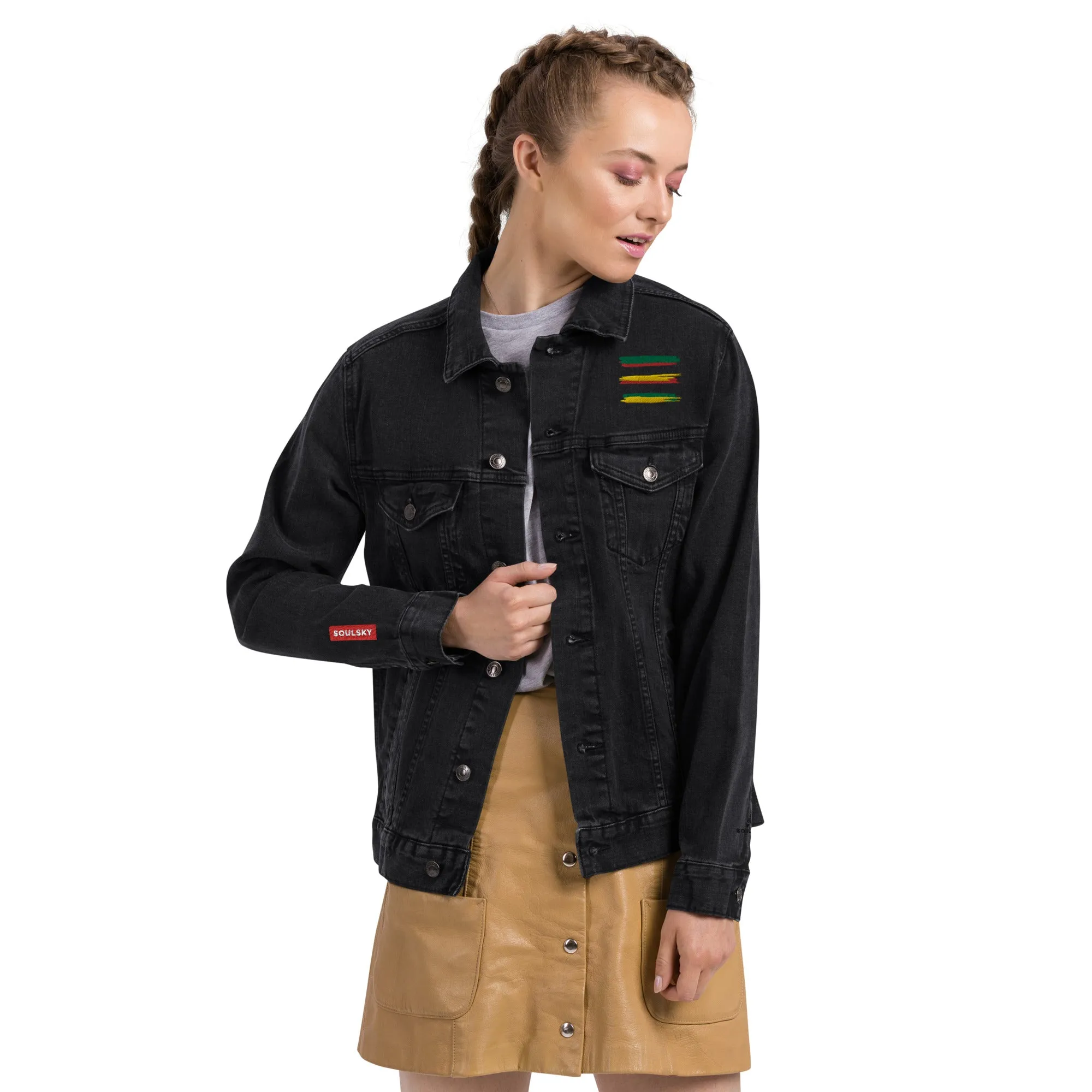 AFRICAN STRIPES Unisex Denim Jacket