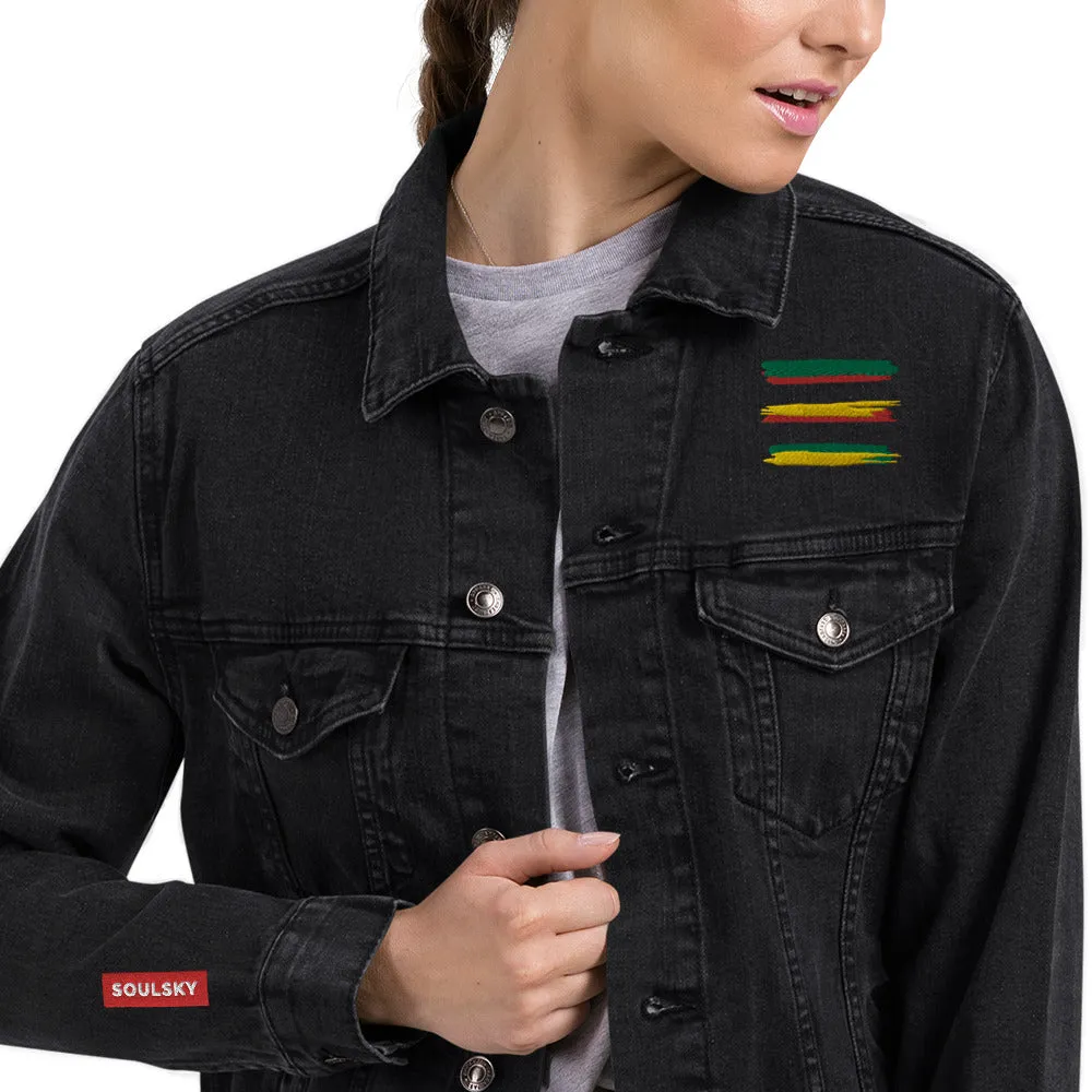 AFRICAN STRIPES Unisex Denim Jacket
