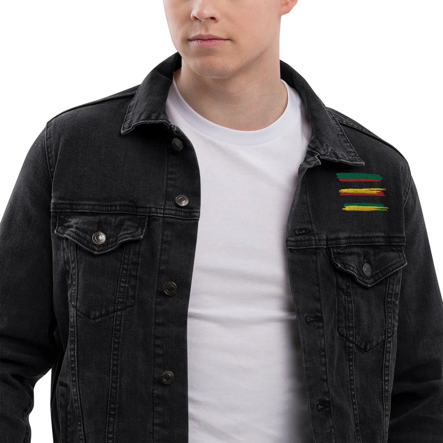 AFRICAN STRIPES Unisex Denim Jacket