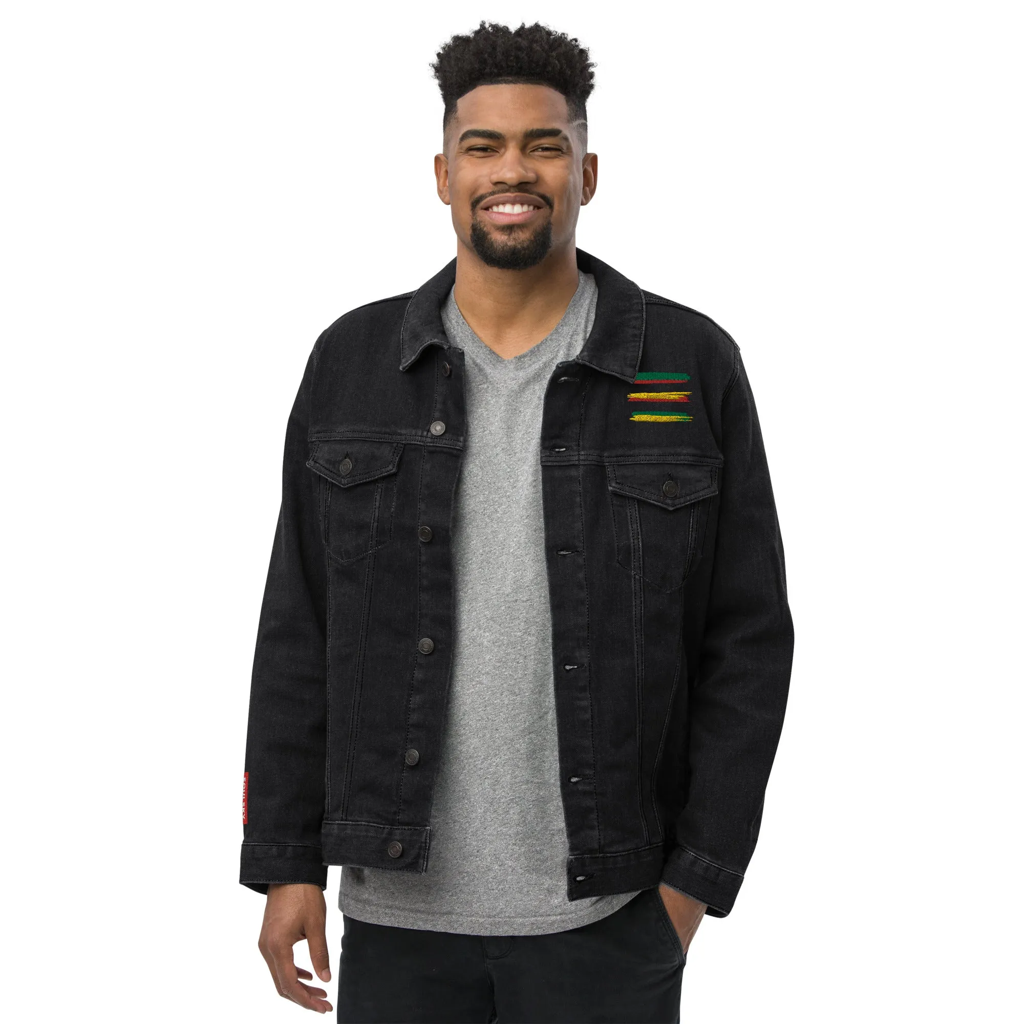AFRICAN STRIPES Unisex Denim Jacket