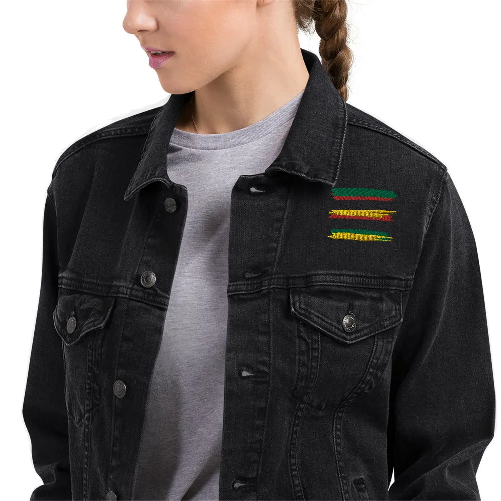 AFRICAN STRIPES Unisex Denim Jacket