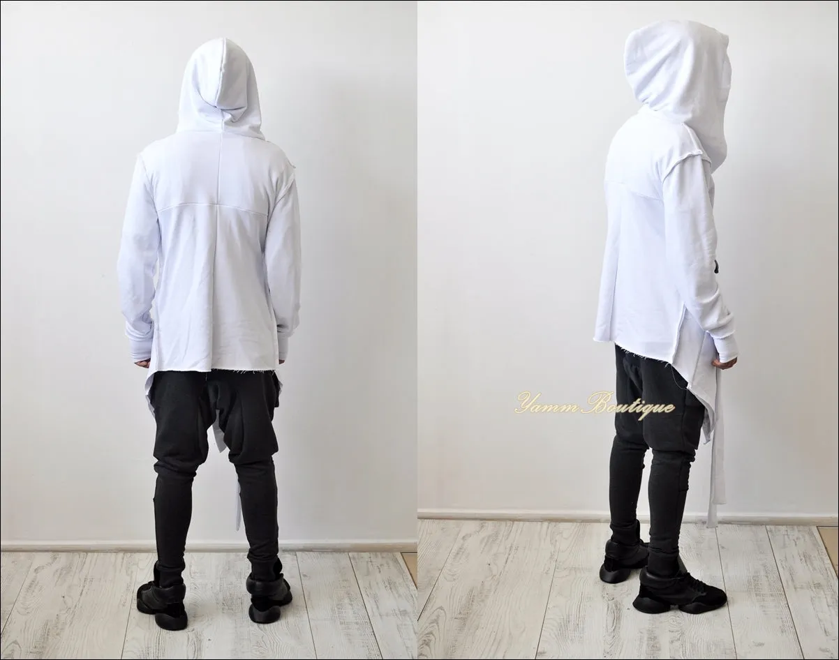 Assassin's Creed Hooded Cardigan Kimono,Long Asymmetrical Steampunk Futuristic - BB0102