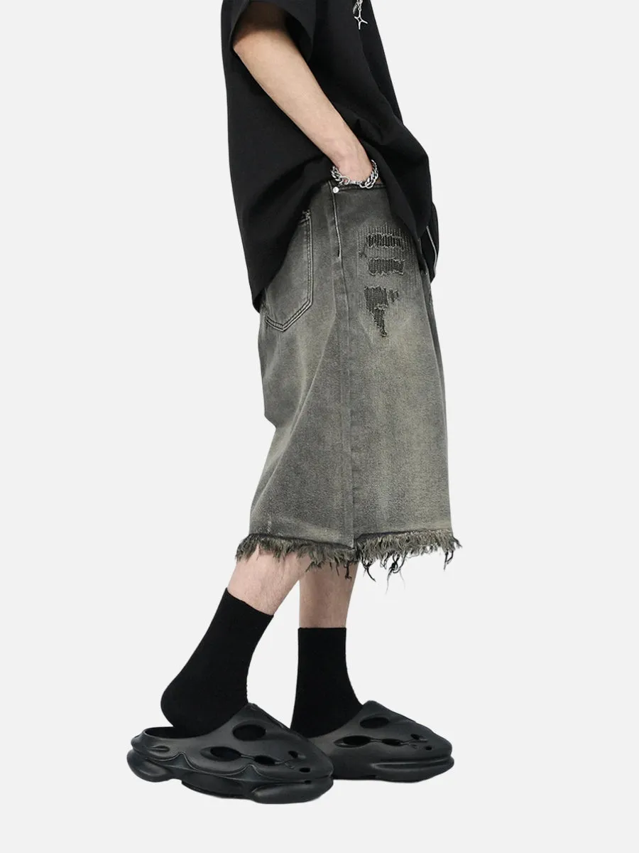 Baggy black jorts
