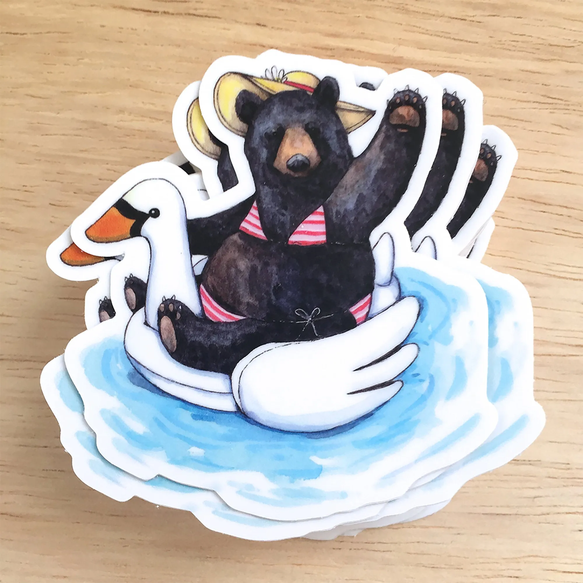 Bear in a Swimsuit Sticker