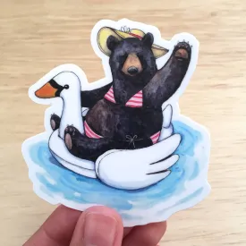 Bear in a Swimsuit Sticker