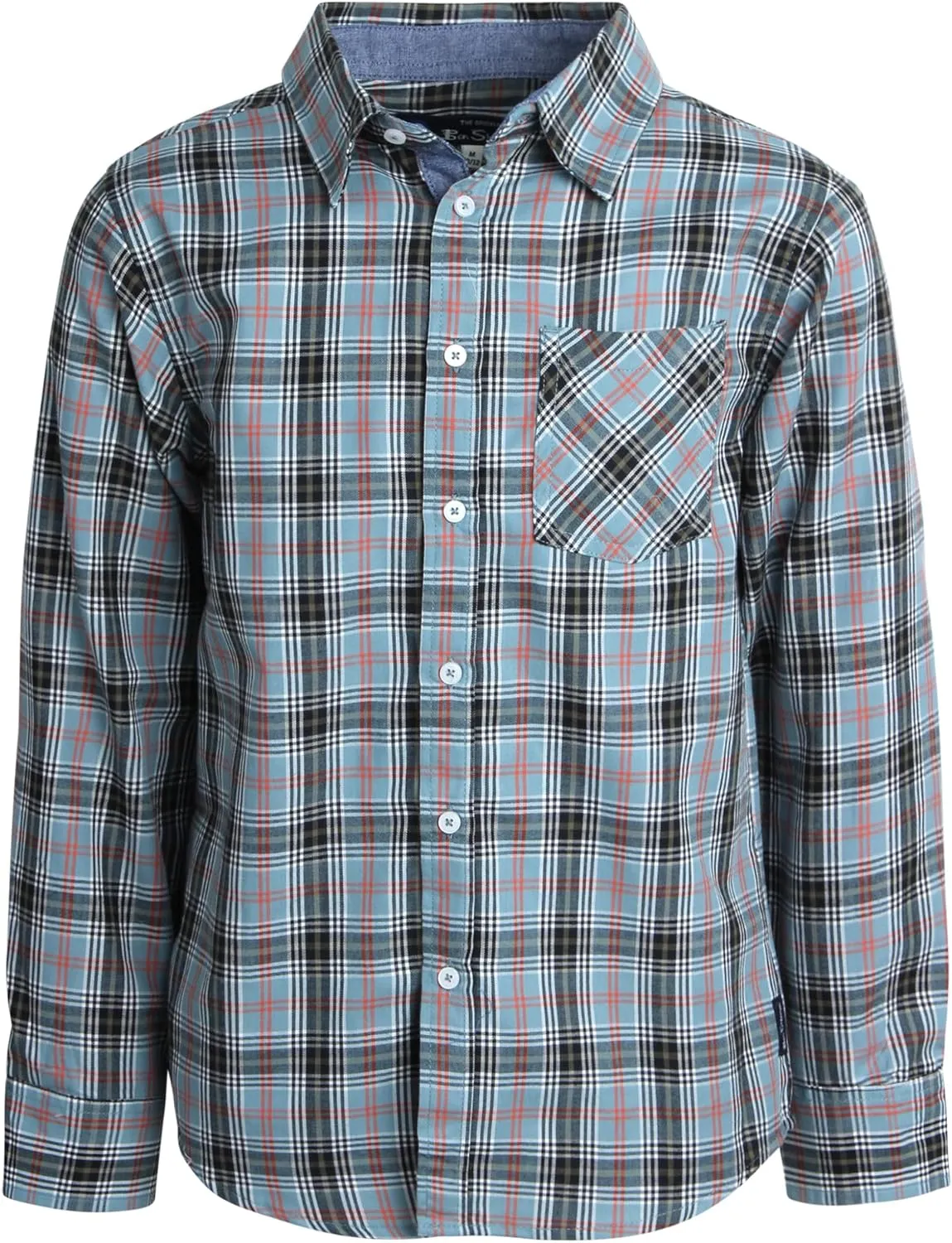 Ben Sherman Boys' Shirt - Casual Long Sleeve Button Down Collared Shirt  Button Down Shirt with Chest Pocket for Boys (8-18)