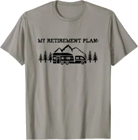 Camping My Retirement Plan Nature T Shirt Camper Hiking Gift T-Shirt