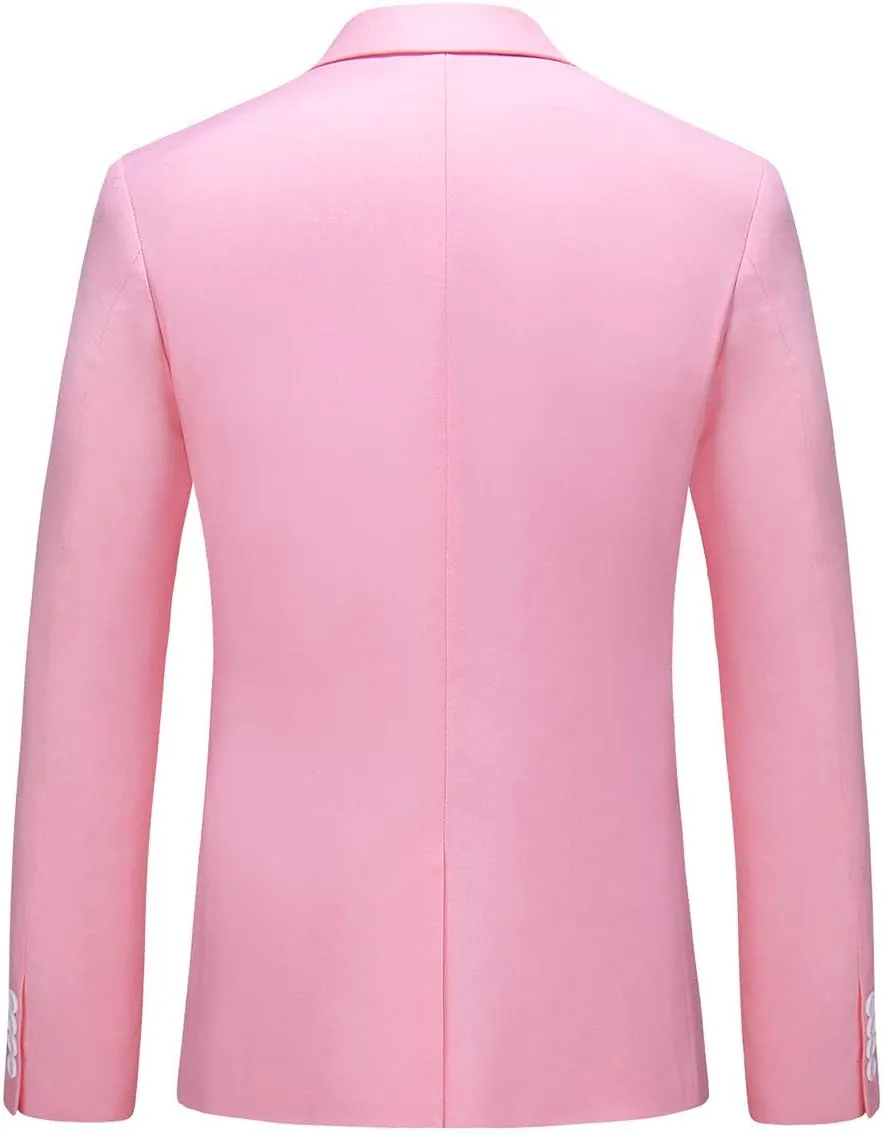 Cloudstyle Men's Suit Jacket One Button Slim Fit Sport Coat Business Daily Blazer