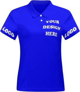 Custom Polo Shirt for Women Your Design Here Logo Work Shirt Personalized Short Sleeve T-Shirt for Sports Tennis
