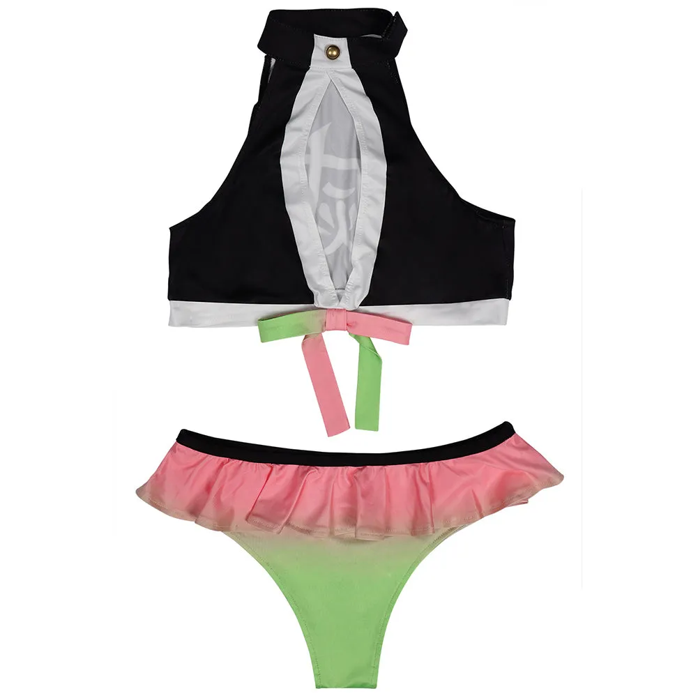 Demon Slayer Kanroji Mitsuri Sexy Swimsuit Cosplay Costume Swimwear Outfits