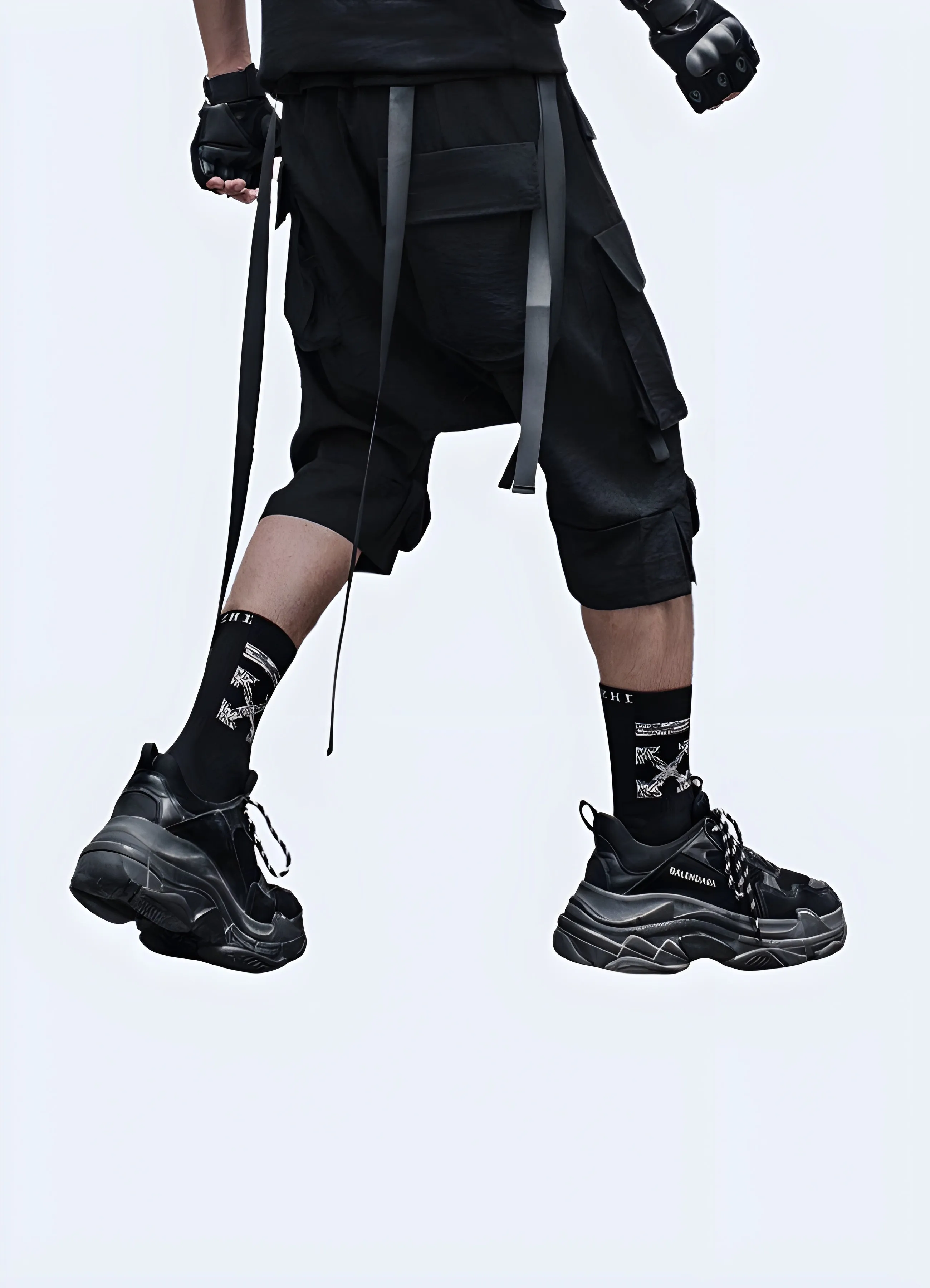 Drop Crotch Techwear Short