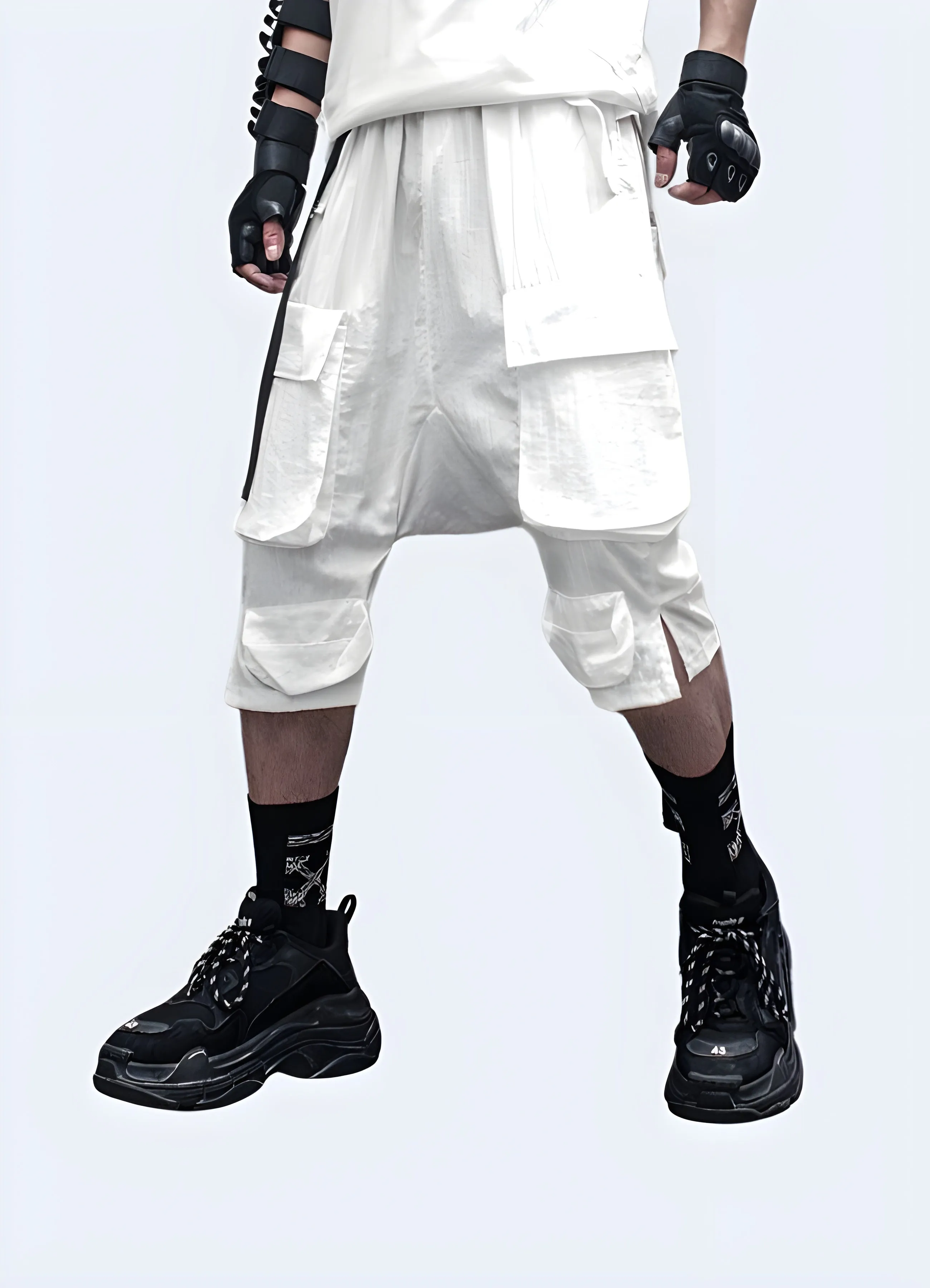 Drop Crotch Techwear Short