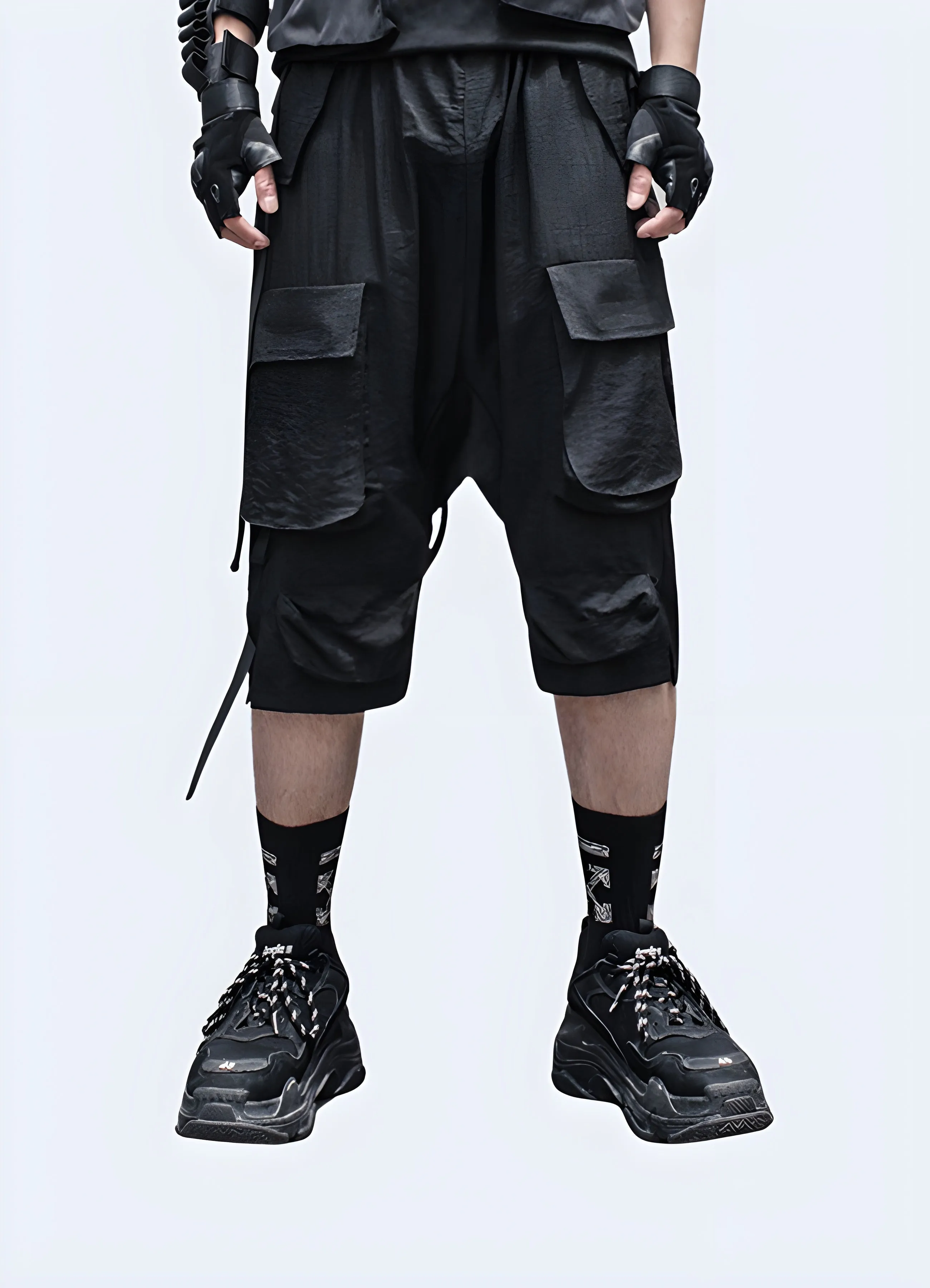 Drop Crotch Techwear Short