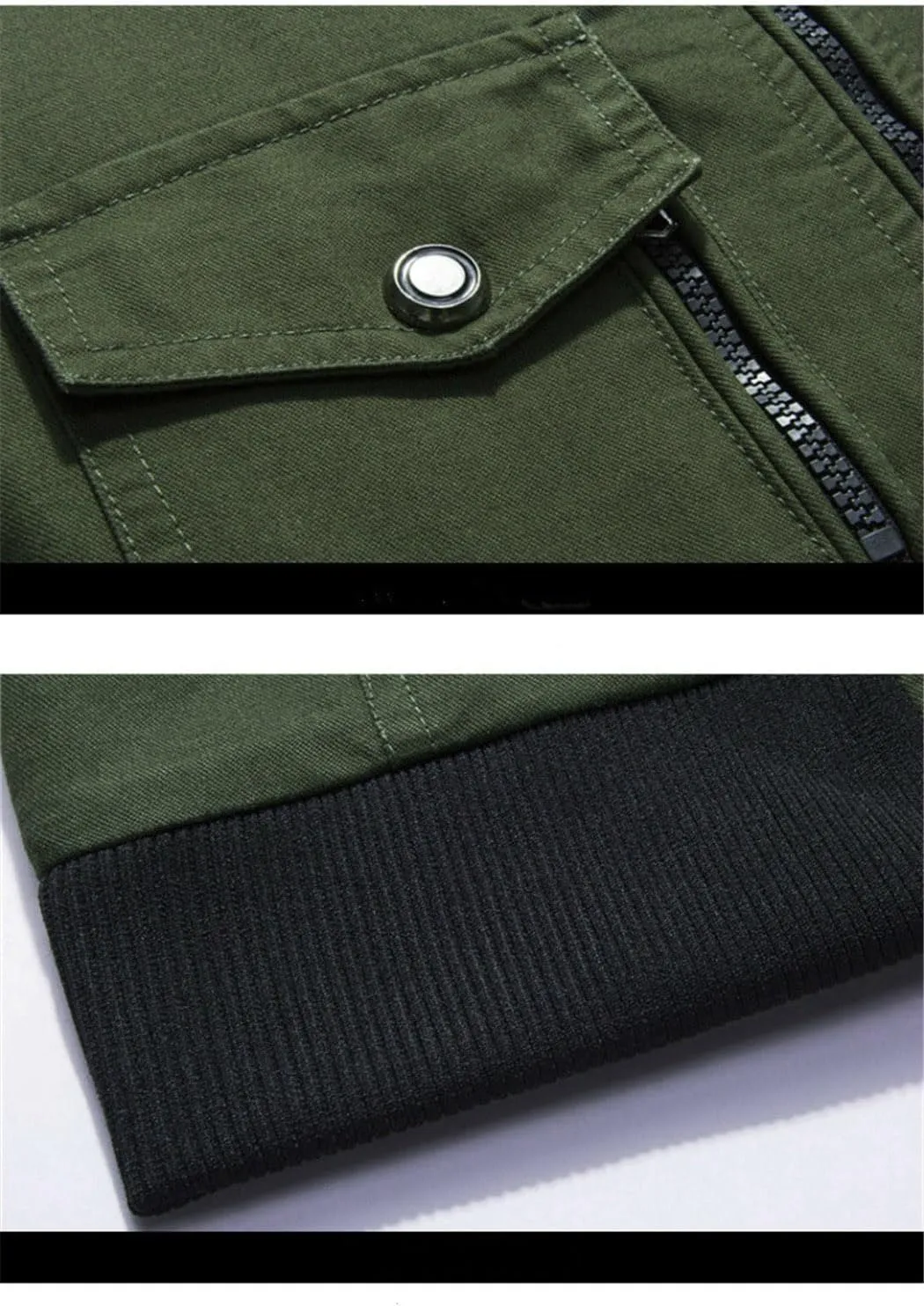 Dvbfufv Mens Jacket Fashion Military Jacket Man Coats Bomber Jacket Stand Casual Jean Coats Streetwear