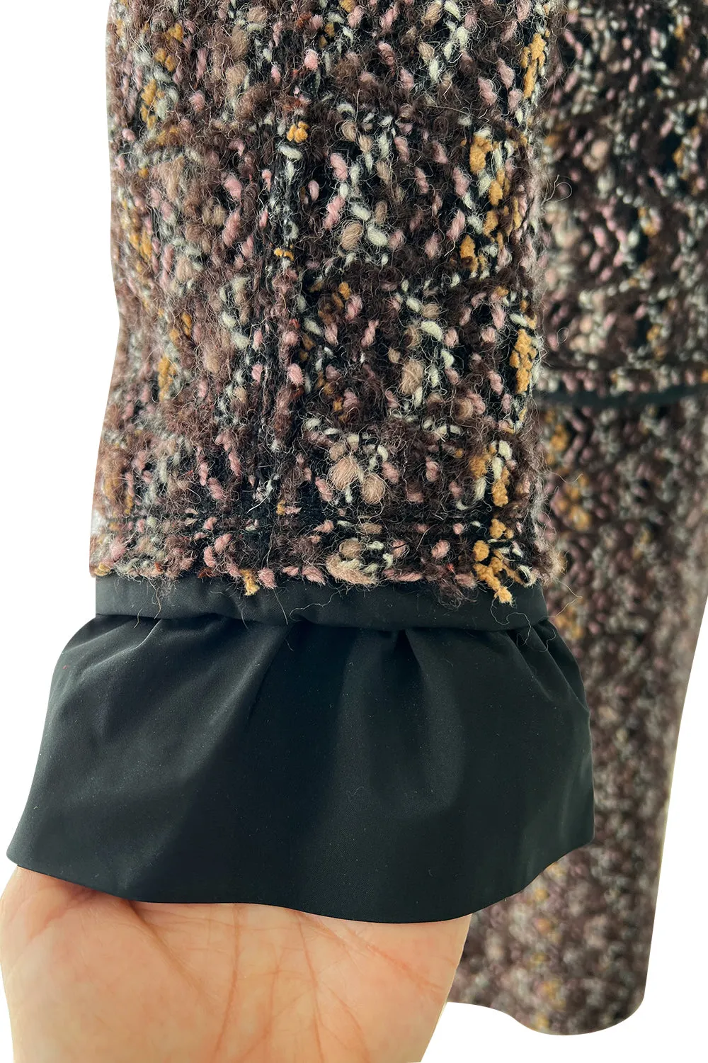 Fall 2010 Louis Vuitton by Marc Jacobs Tweed & Silk Dress w Matching Mink Trimmed Jacket