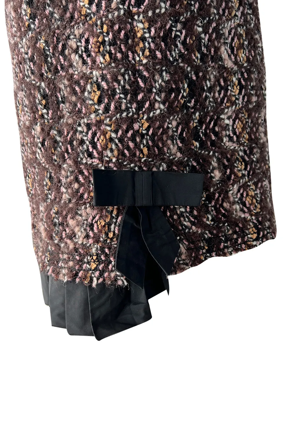 Fall 2010 Louis Vuitton by Marc Jacobs Tweed & Silk Dress w Matching Mink Trimmed Jacket