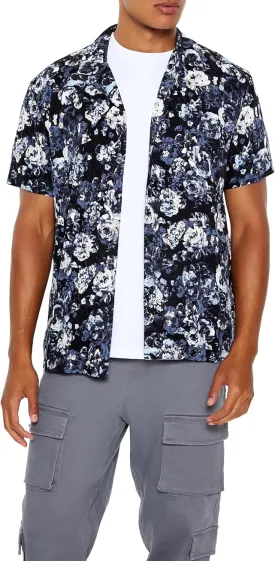 Forever 21 Men's Rose Print Shirt