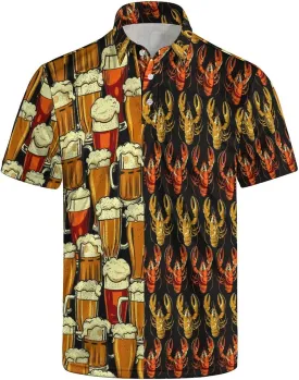Funny Polo Shirt for Men Golf Shirts Short Sleeve Golf Polos Shirts Summer Shirt Golf Gifts