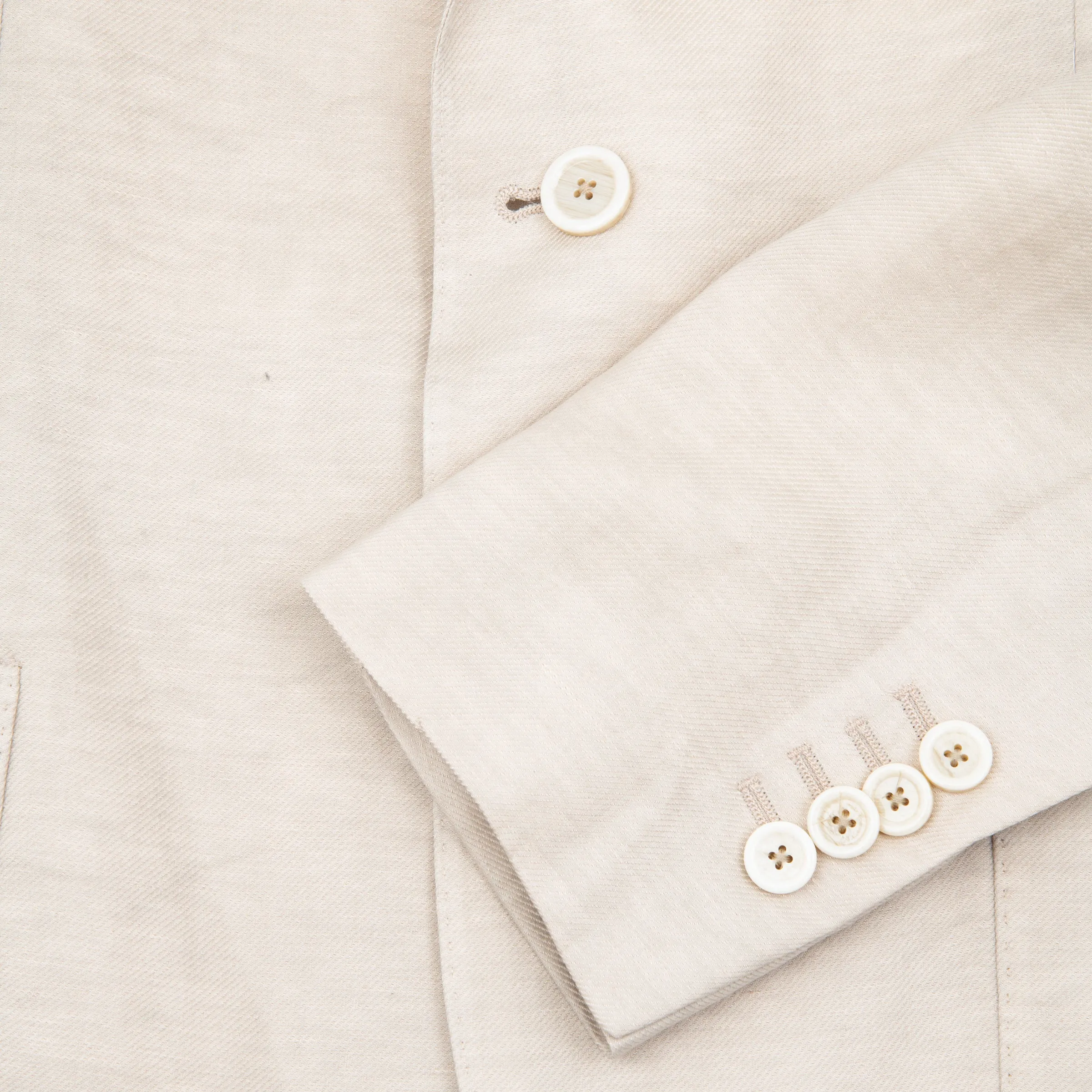 Linen Single Breasted Suit Beige