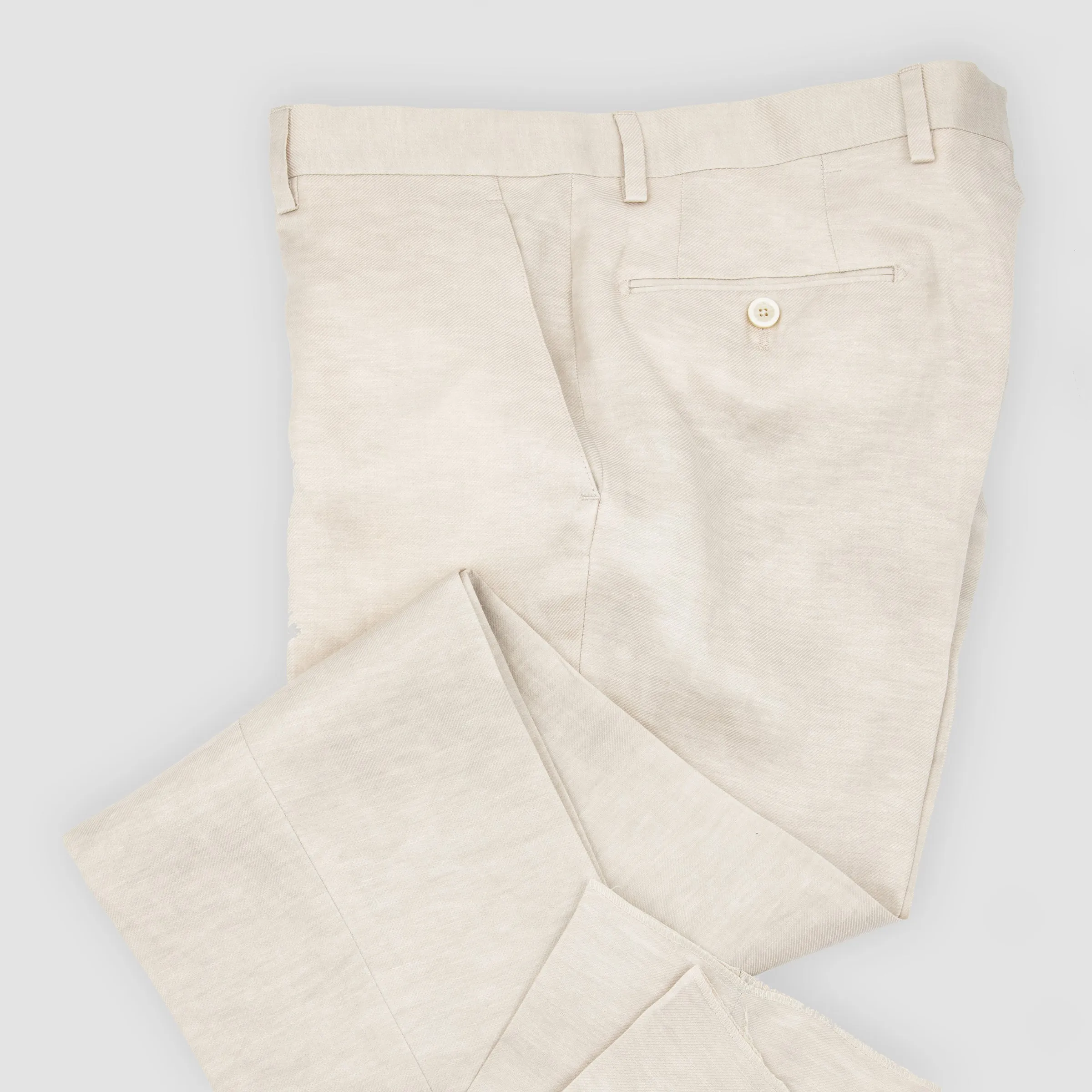 Linen Single Breasted Suit Beige