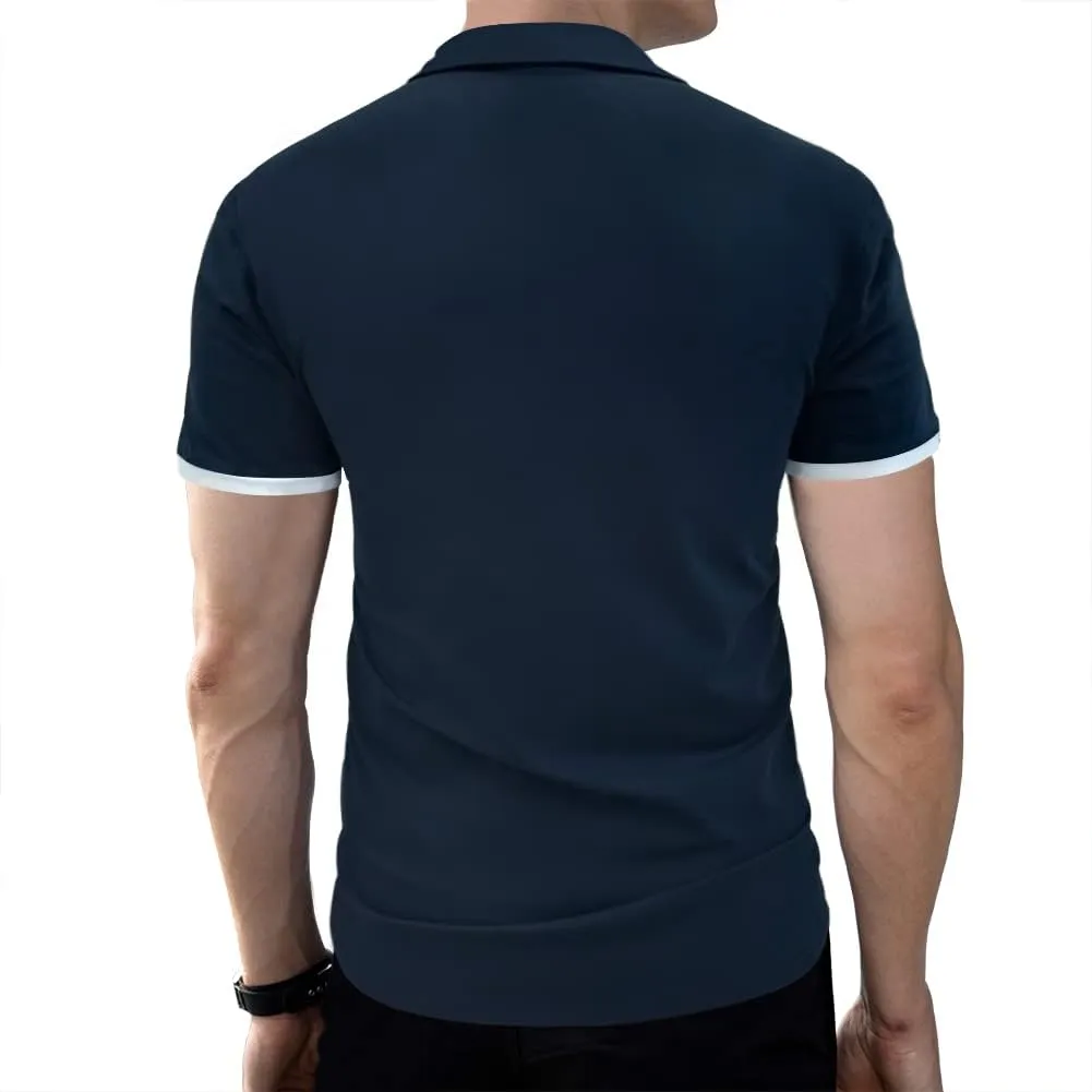 LOGEEYAR Men Polo Shirt Slim Fit Short Sleeve Cotton Golf Shirt Solid Performance Casual T-Shirts