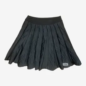 Louis Vuitton black woolen pleated skirt with elastic waist