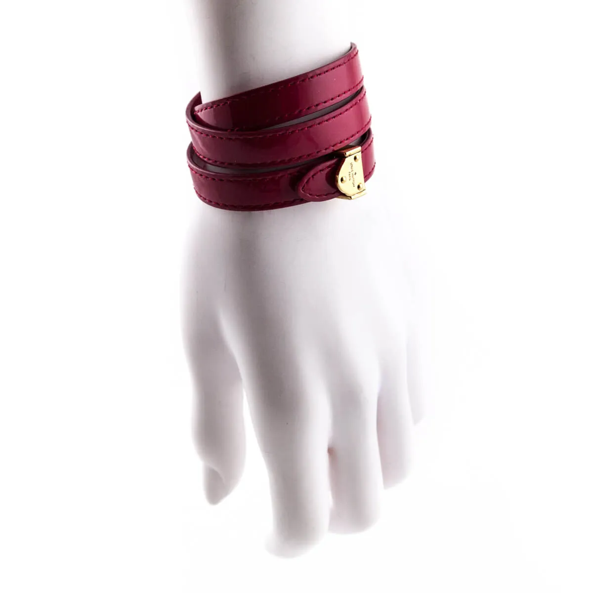 Louis Vuitton Pink Vernis Box It Triple Tour Bracelet