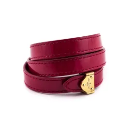 Louis Vuitton Pink Vernis Box It Triple Tour Bracelet