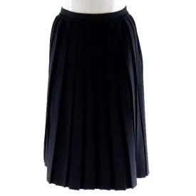 LOUIS VUITTON skirt Rayon, Polyester black Pleated Women XS Used