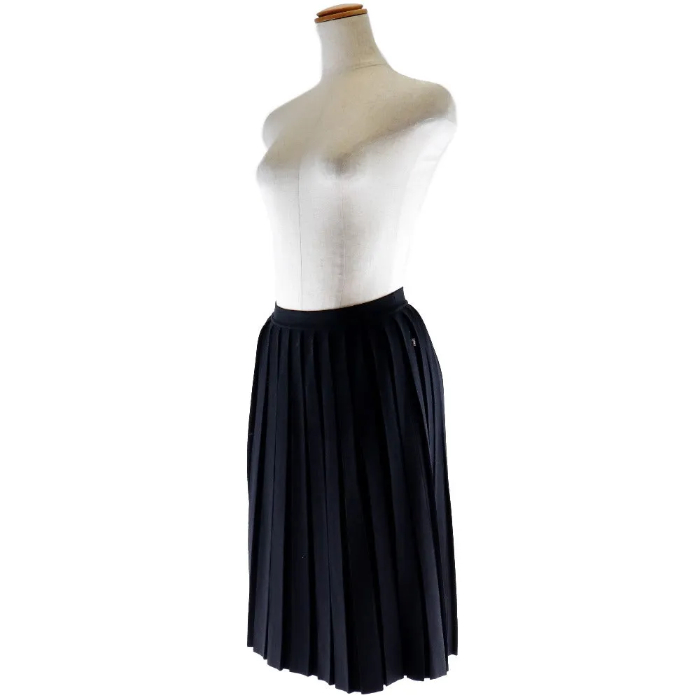 LOUIS VUITTON skirt Rayon, Polyester black Pleated Women XS Used