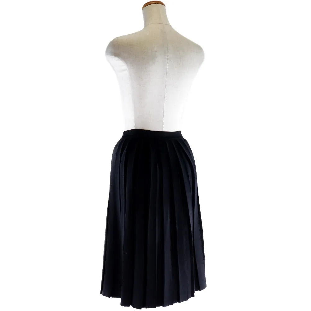 LOUIS VUITTON skirt Rayon, Polyester black Pleated Women XS Used