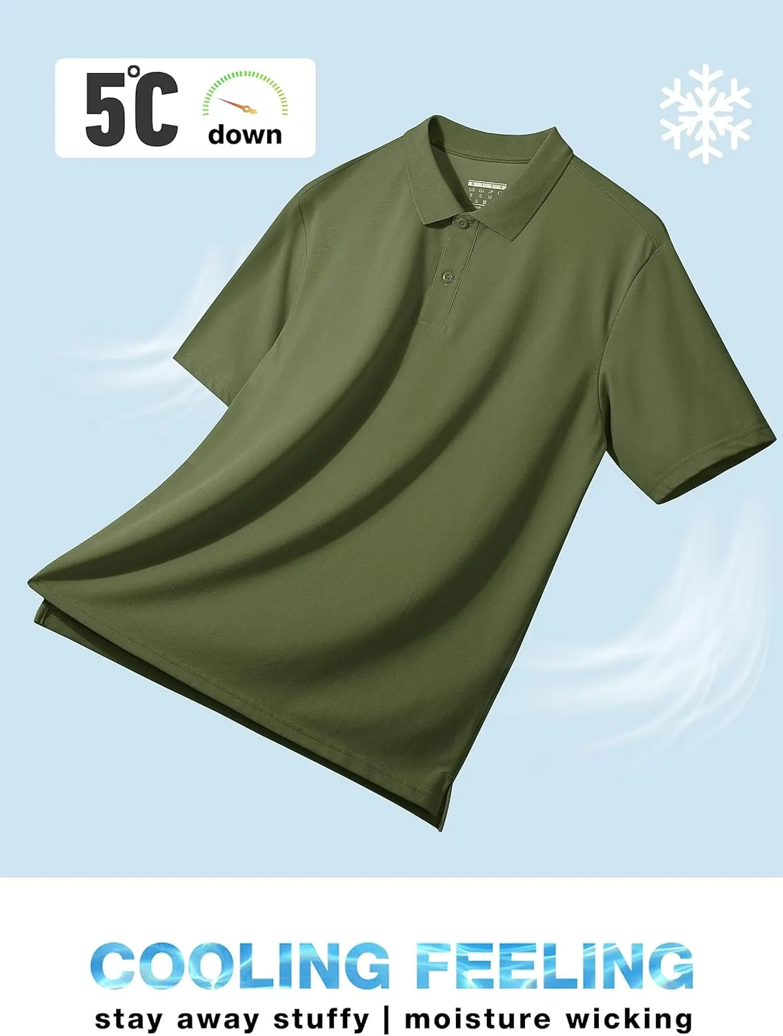 MAGCOMSEN Mens Polo Shirt Short Sleeve Golf Polo Shirt Cotton Pique Tennis Polo Shirt Lightweight Casual Shirt