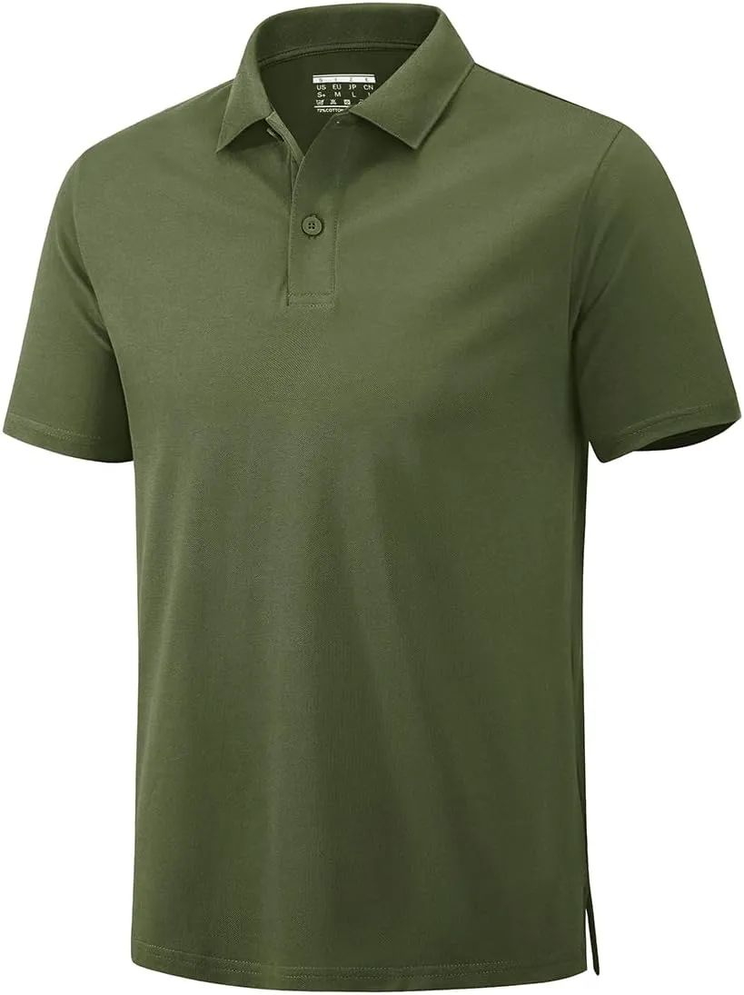 MAGCOMSEN Mens Polo Shirt Short Sleeve Golf Polo Shirt Cotton Pique Tennis Polo Shirt Lightweight Casual Shirt