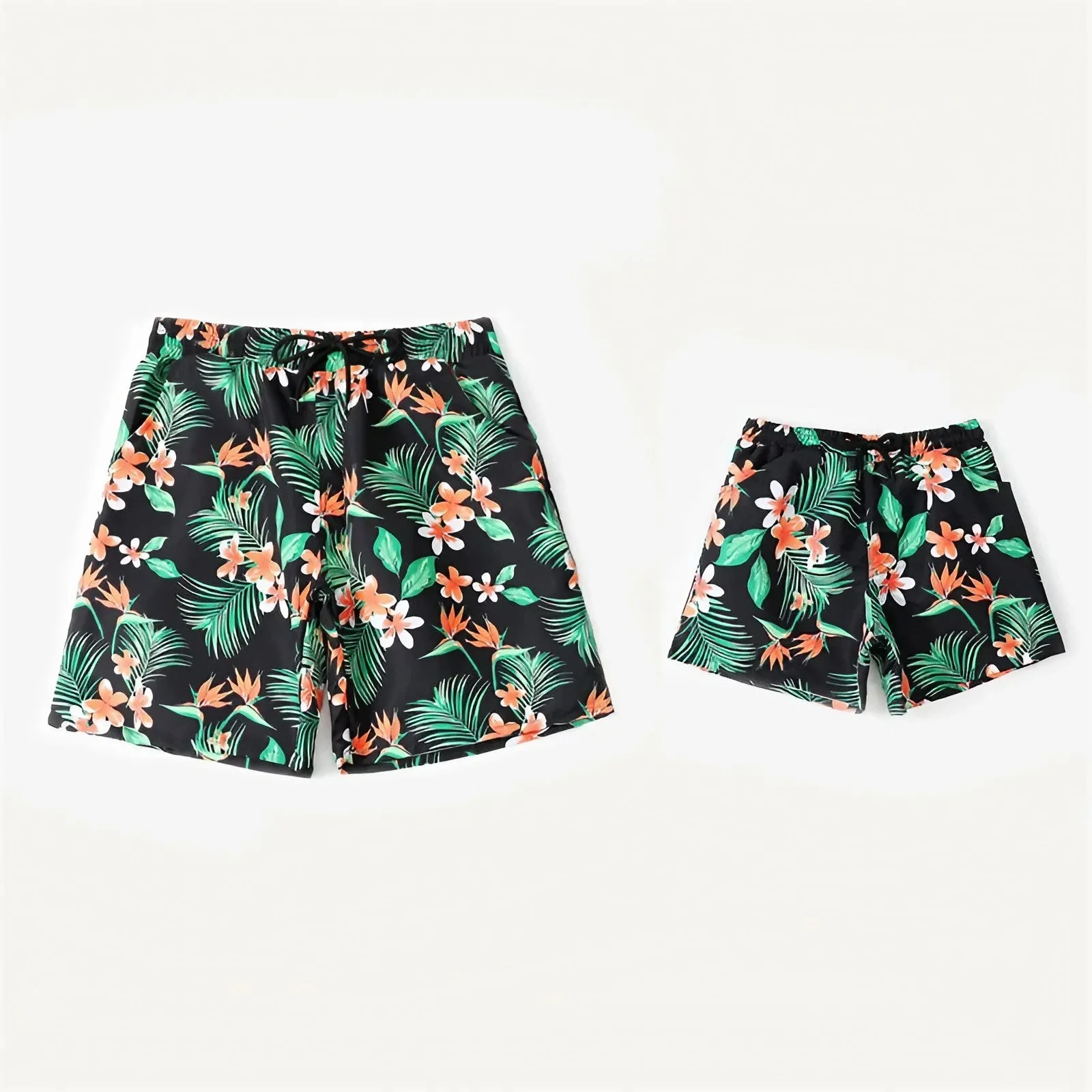 Matching Family Swimsuit Green Floral Bikini Set Swimwear