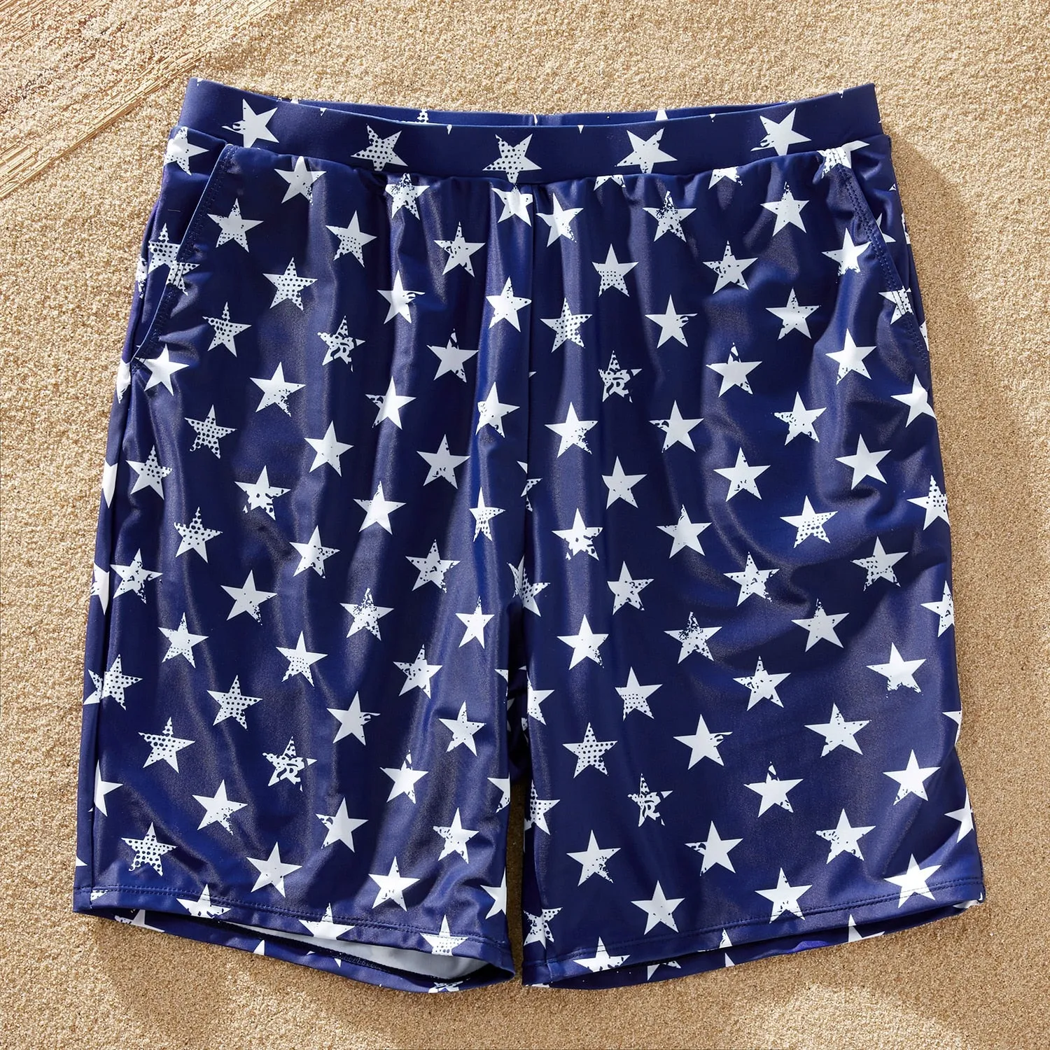Matching Family Swimsuit Independence Day Print Tie Front Tank