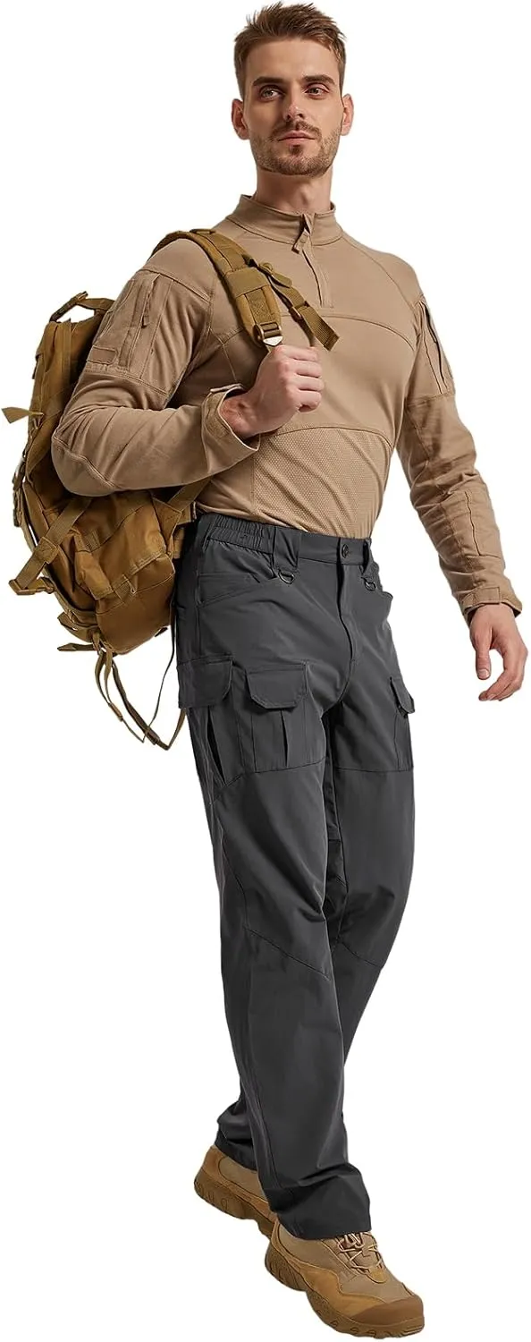 Men's Quick Dry Cargo Pants Water Resistant Tactical Pants Lightweight Stretch Outdoor Work Hiking Pants