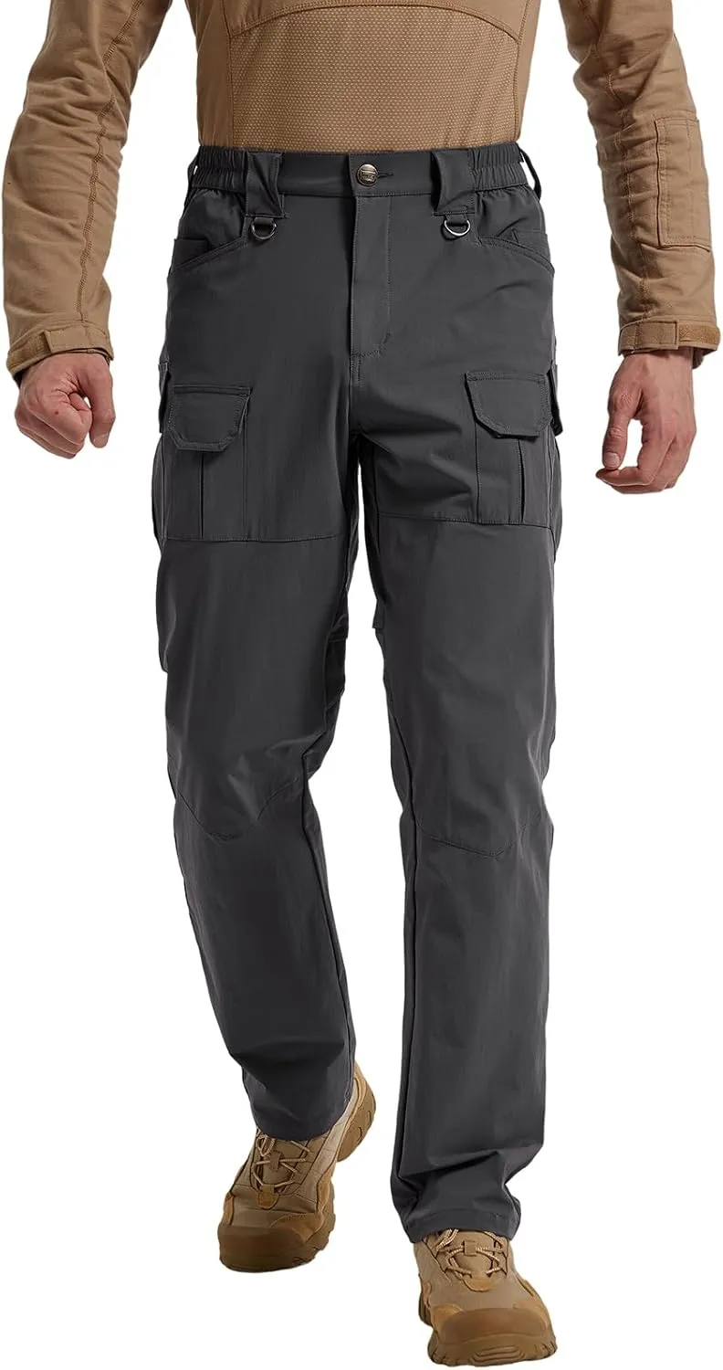 Men's Quick Dry Cargo Pants Water Resistant Tactical Pants Lightweight Stretch Outdoor Work Hiking Pants