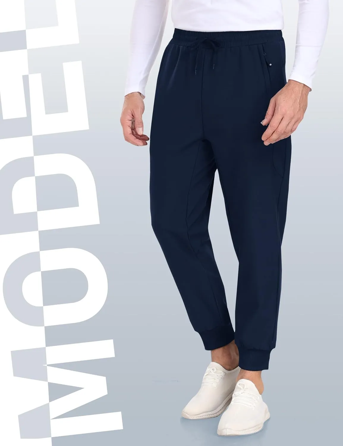 MoFiz Men's Hiking Pants Winter Fleece Windbreak Water Resistant Men's Joggers Pants Warm Running Pants
