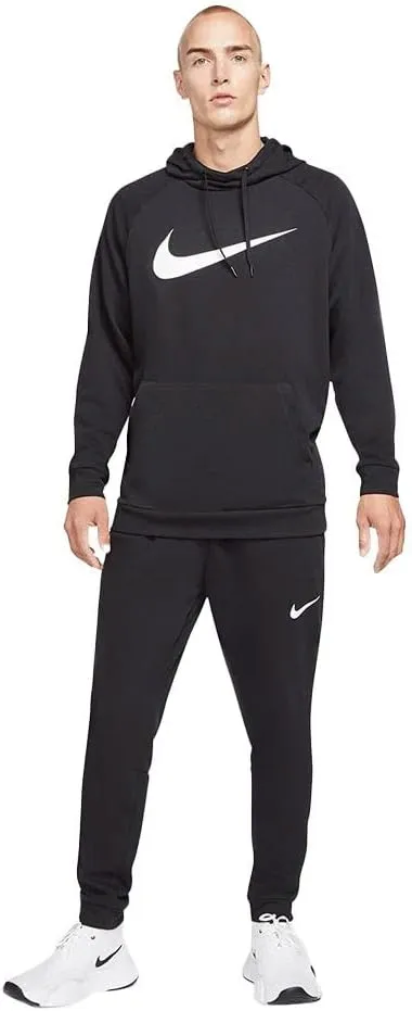 Nike Dry Men's Dri-FIT Taper Fitness Fleece Pants (Black/White, CZ6379-010)