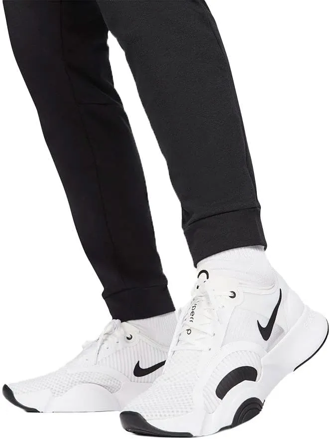 Nike Dry Men's Dri-FIT Taper Fitness Fleece Pants (Black/White, CZ6379-010)