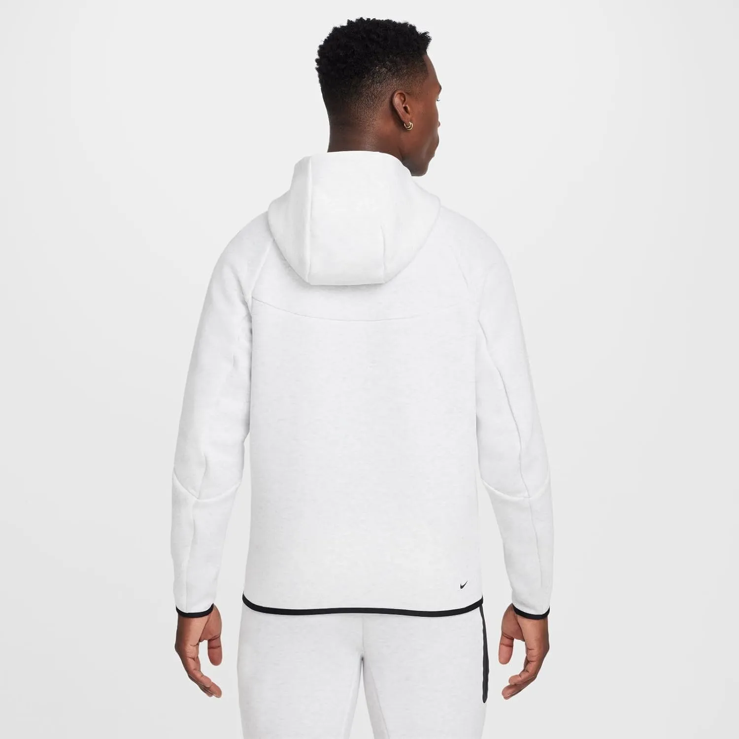 Nike Tech Men's Full-Zip Windrunner Hoodie (HV0949-051, Birch Heather/Black)