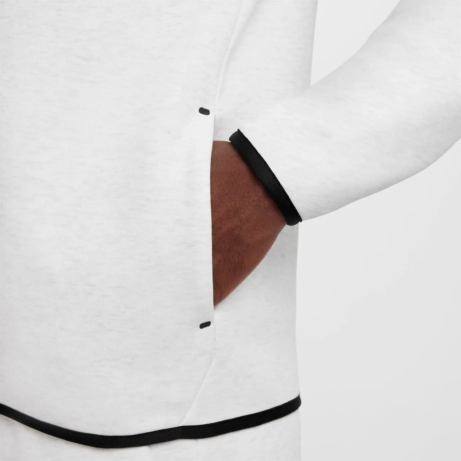 Nike Tech Men's Full-Zip Windrunner Hoodie (HV0949-051, Birch Heather/Black)
