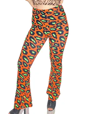 Orange Leopard Bell Bottoms