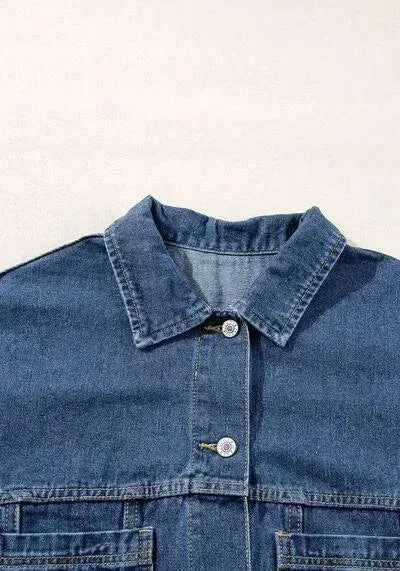 Pocketed Button Up Denim Jacket