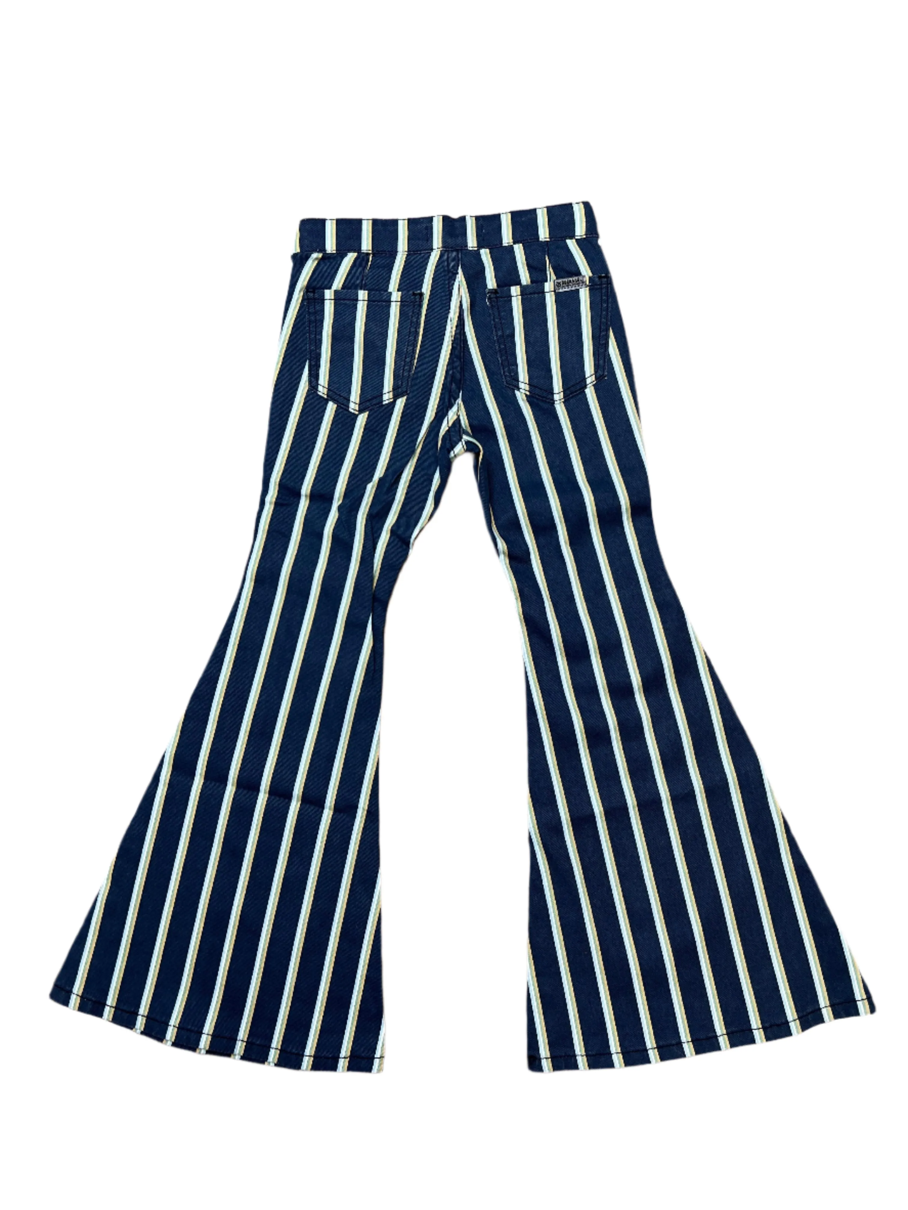 Rock & Roll Denim Girl's Bell Bottom Night Blue Striped Jeans G5B2726