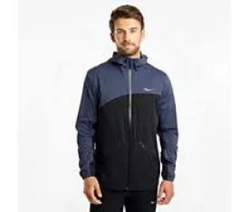 Saucony | Drizzle Jacket | Men's | Mood Indigo/Black