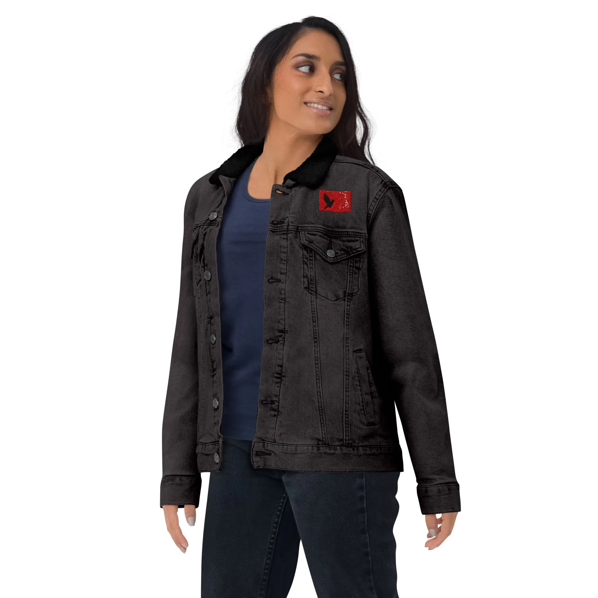 TAKE FLIGHT Unisex Denim Sherpa Jacket