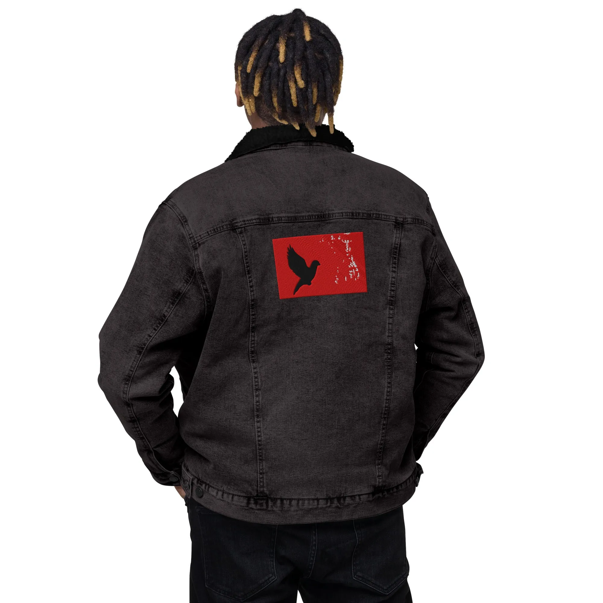 TAKE FLIGHT Unisex Denim Sherpa Jacket