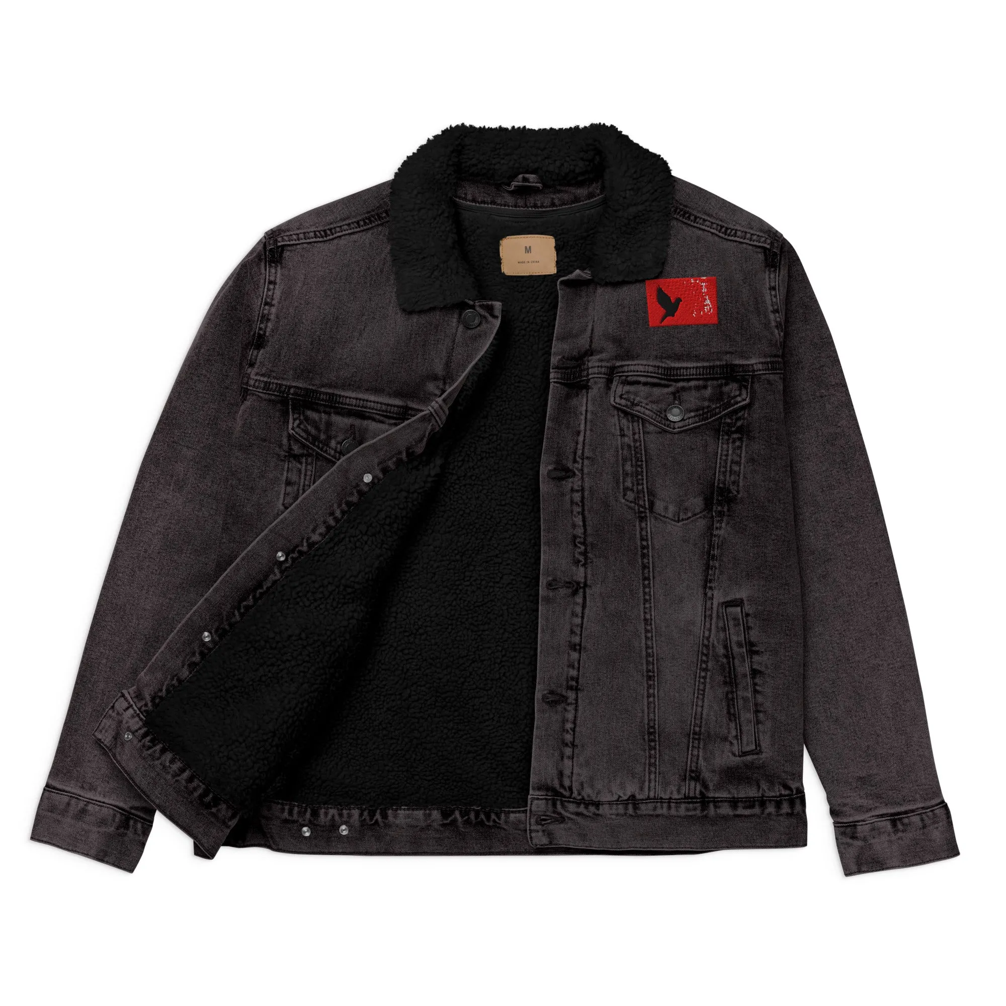 TAKE FLIGHT Unisex Denim Sherpa Jacket
